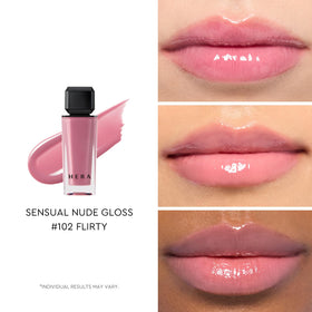 HERA Sensual Nude Lip Gloss #102 FLIRTY packaging side view