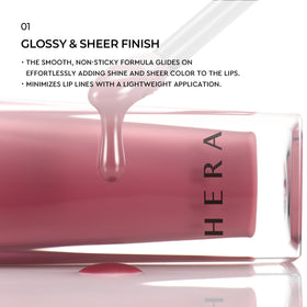 HERA Sensual Nude Lip Gloss #325 Sunkissed on lips
