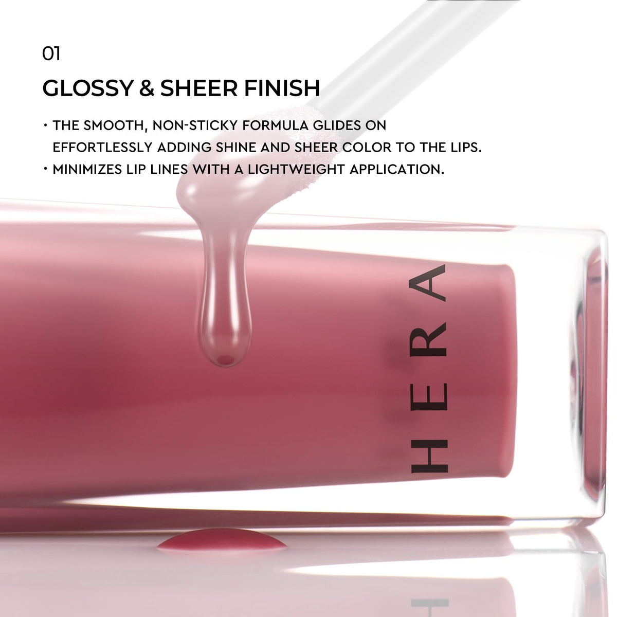 HERA Sensual Nude Lip Gloss #390 Wet Berry on model's lips