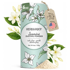 Herb & Root Jasmine Body Dusting Powder front view 177g