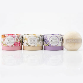 Herb & Root Talc Free Body Dusting Powder Lavender front view