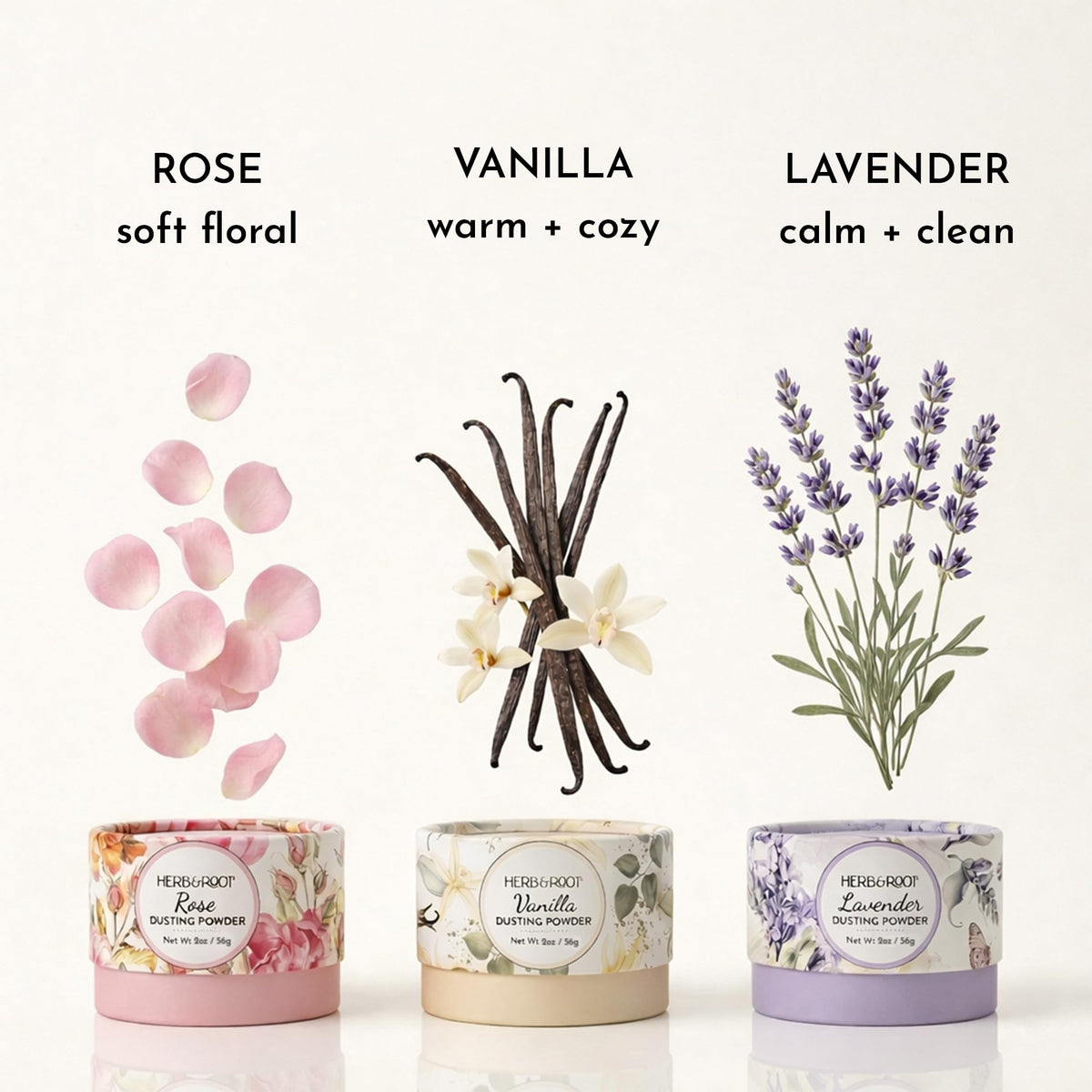 Herb & Root Talc Free Body Dusting Powder Lavender lifestyle scene