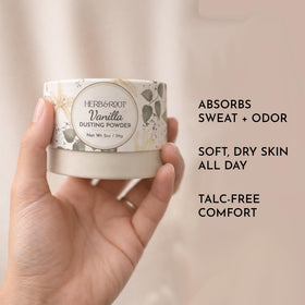 Herb & Root Talc Free Body Dusting Powder Rose front view