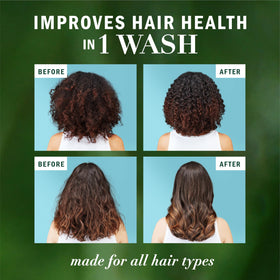 Herbal Essences Argan Oil Shampoo in a bathroom setting