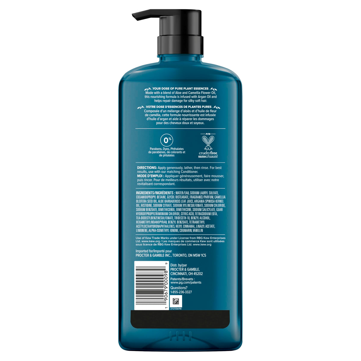 Herbal Essences Argan Oil Shampoo with floral background