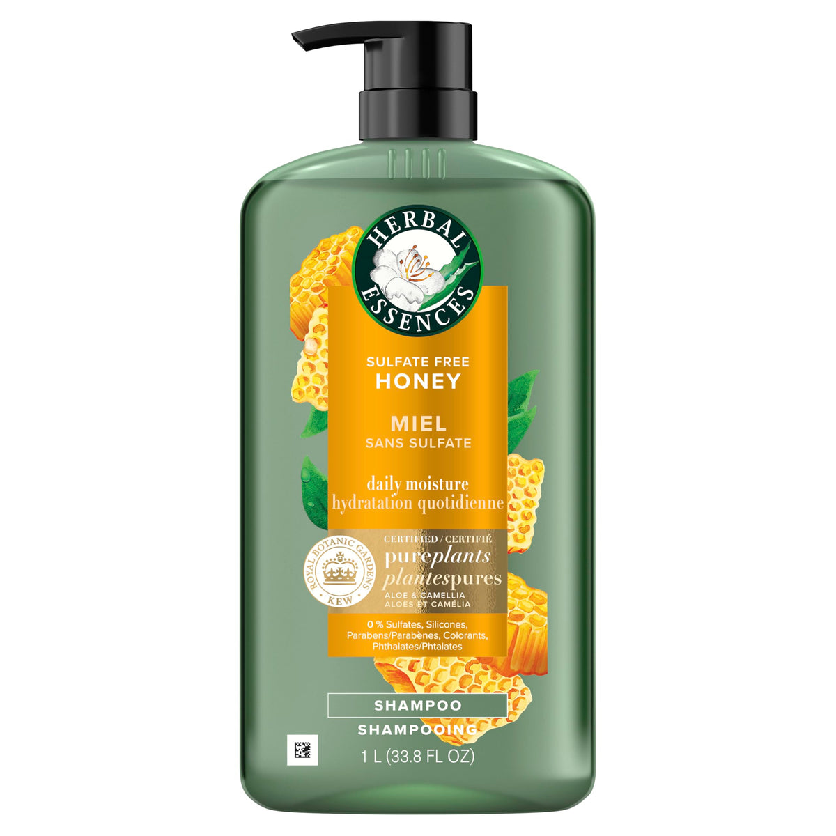 Herbal Essences Shampoo with natural ingredients display
