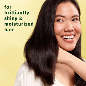 Herbal Essences Shine Collection Shampoo back view showing ingredients