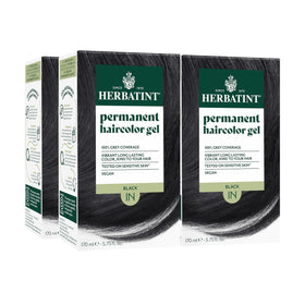Herbatint 1N Black Permanent Hair Dye 4 Pack front view
