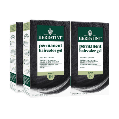 Herbatint 1N Black Permanent Hair Dye 4 Pack front view