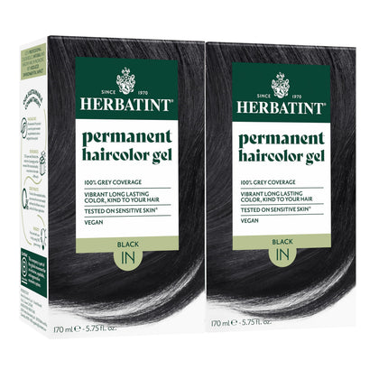 Herbatint 1N Black Permanent Hair Dye front view