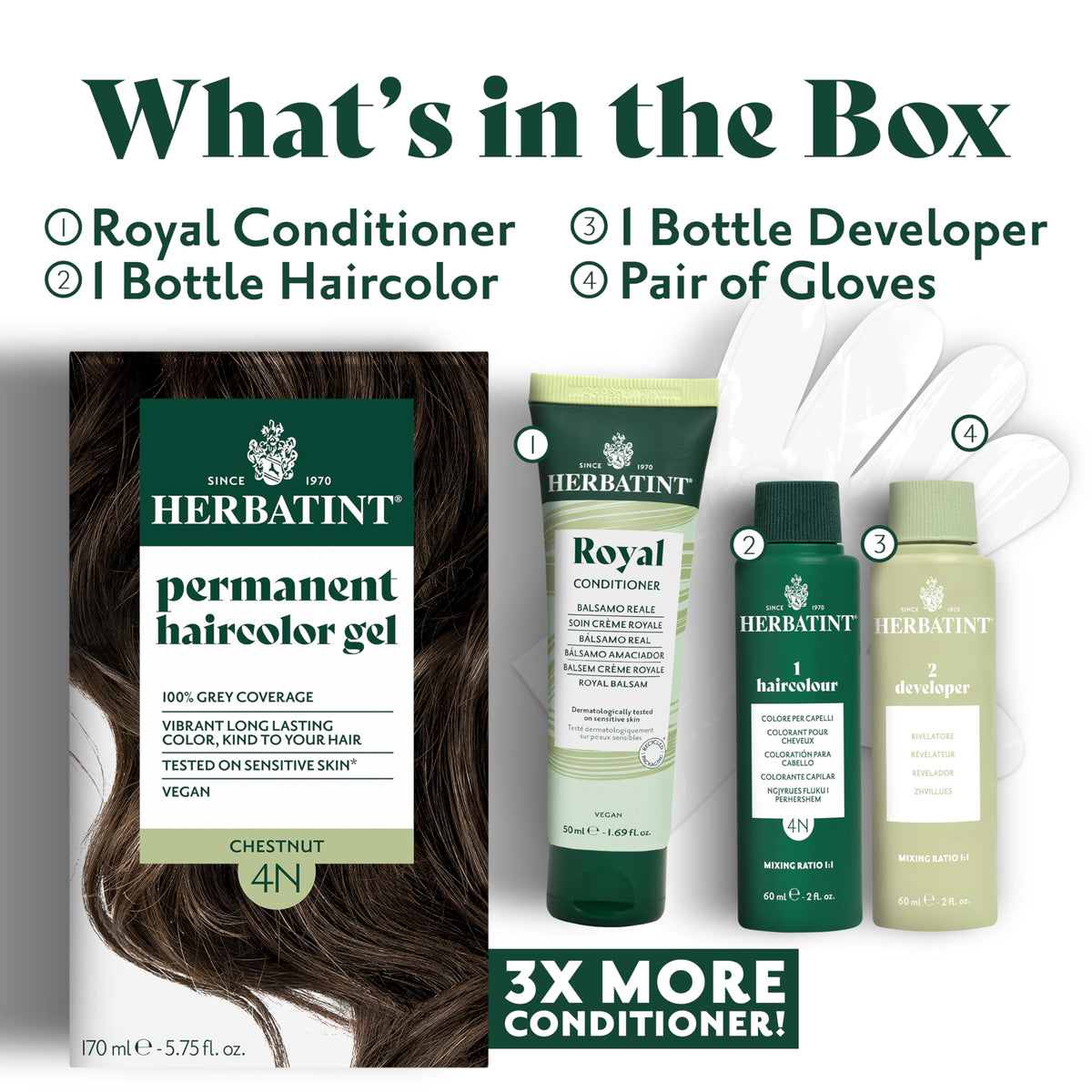 Herbatint 2N Brown hair dye usage instructions