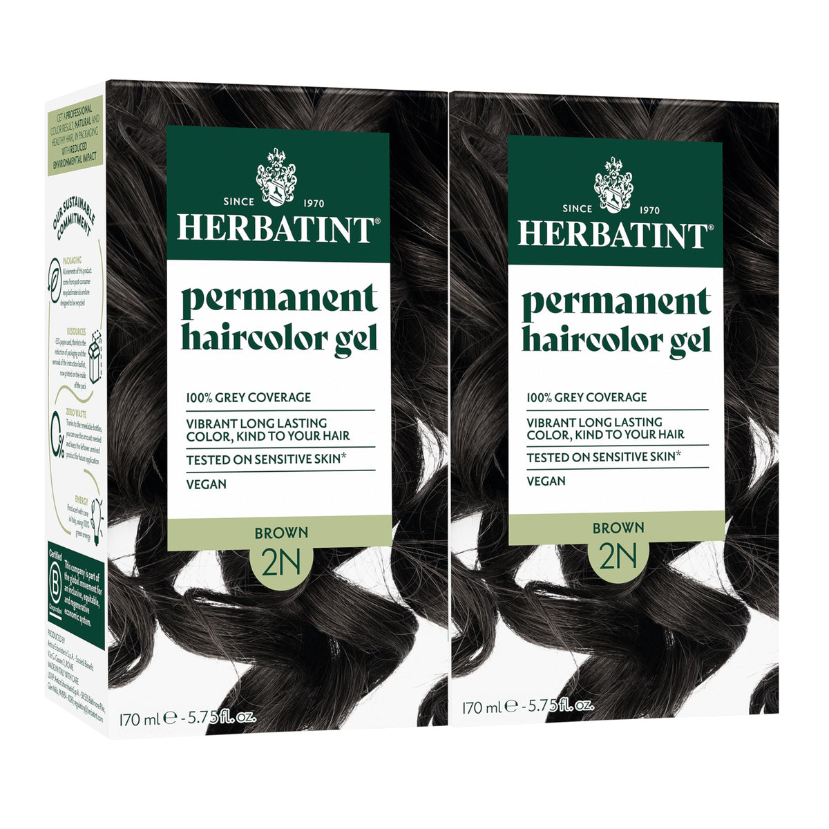 Herbatint 2N Brown Permanent Hair Dye packaging front view