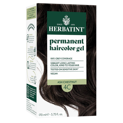 Herbatint 4C Ash Chestnut Brown Hair Dye front view