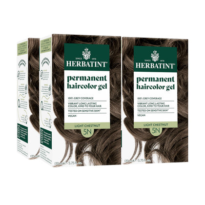 Herbatint 5N Light Chestnut Brown Permanent Hair Dye packaging front view