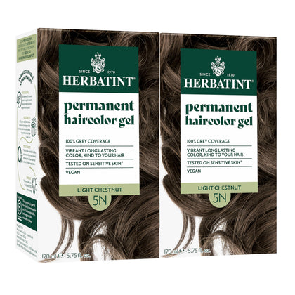 Herbatint 5N Light Chestnut Brown Permanent Hair Dye packaging front view