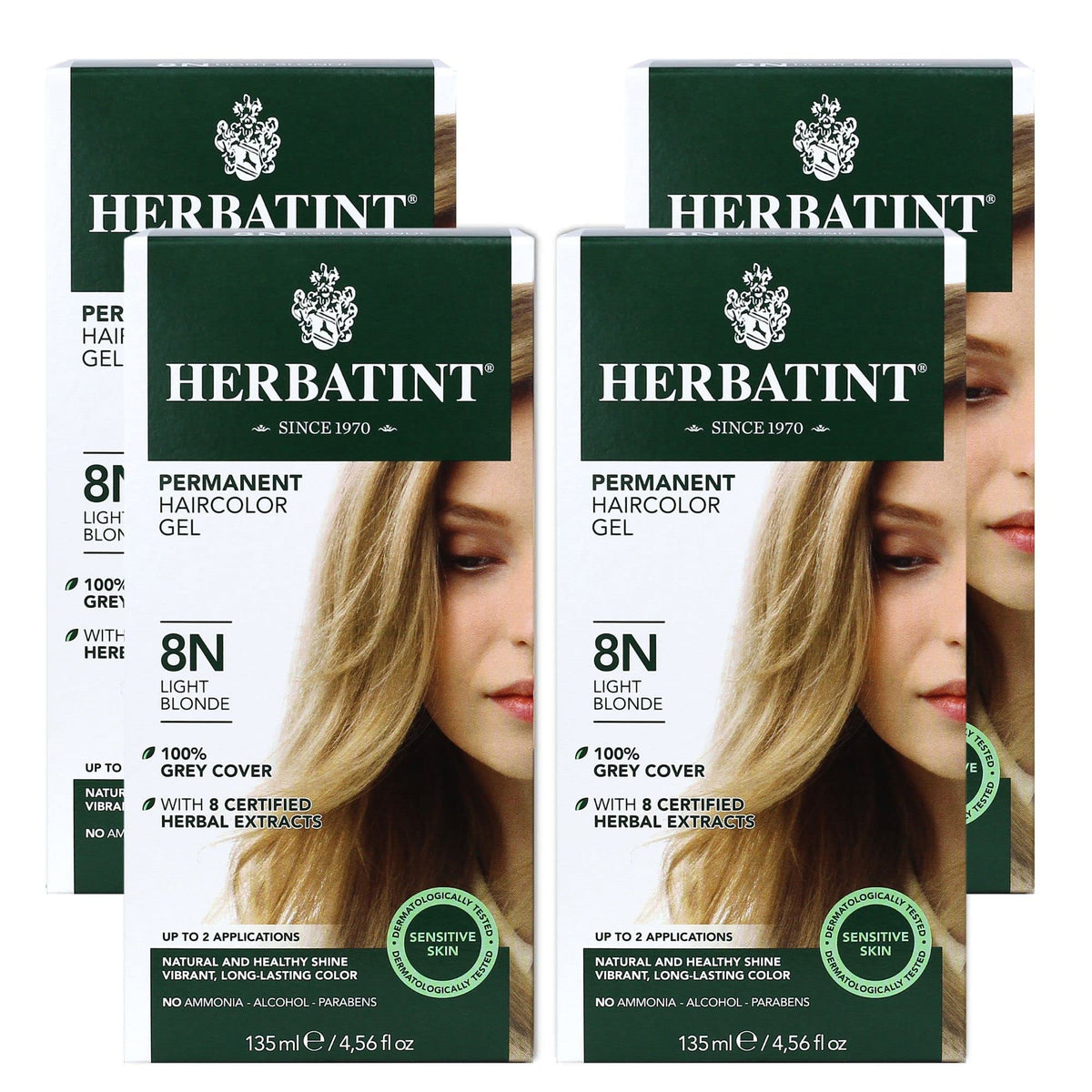 Herbatint 8N Light Blonde Permanent Hair Dye packaging front view
