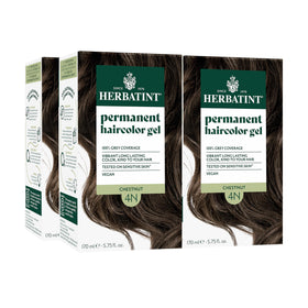 Herbatint Chestnut Brown Permanent Hair Dye 4 Pack front view