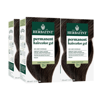 Herbatint Dark Chestnut Brown Permanent Hair Dye packaging front view