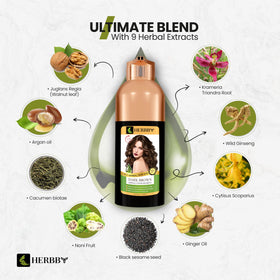 HERBBY Hair Color Shampoo Dark Brown with herbal extracts