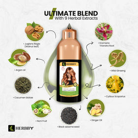 HERBBY Hair Color Shampoo Ginger Caramel application process
