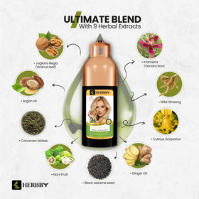 HERBBY Hair Color Shampoo packaging details