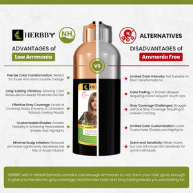 HERBBY Hair Color Shampoo usage instructions on the back