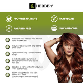 HERBBY Hair Colour Shampoo application on hair