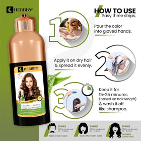 HERBBY shampoo application process on hair