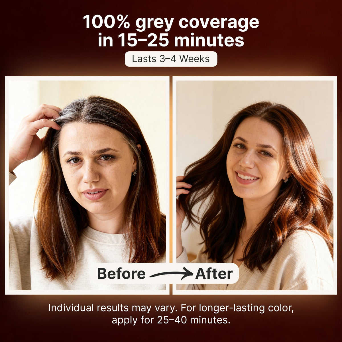 Herbishh Chestnut Brown Hair Colour Shampoo 500ml side view