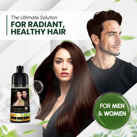 Herbishh Dark Brown Hair Dye Shampoo 200 ml back view
