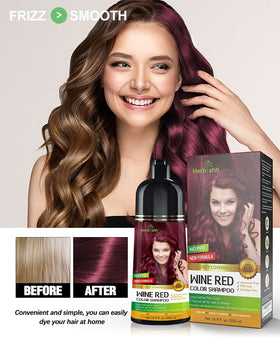 Herbishh Wine Red Hair Colour Shampoo 500ml lifestyle usage