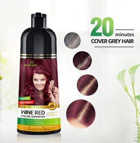 Herbishh Wine Red Hair Colour Shampoo 500ml side view