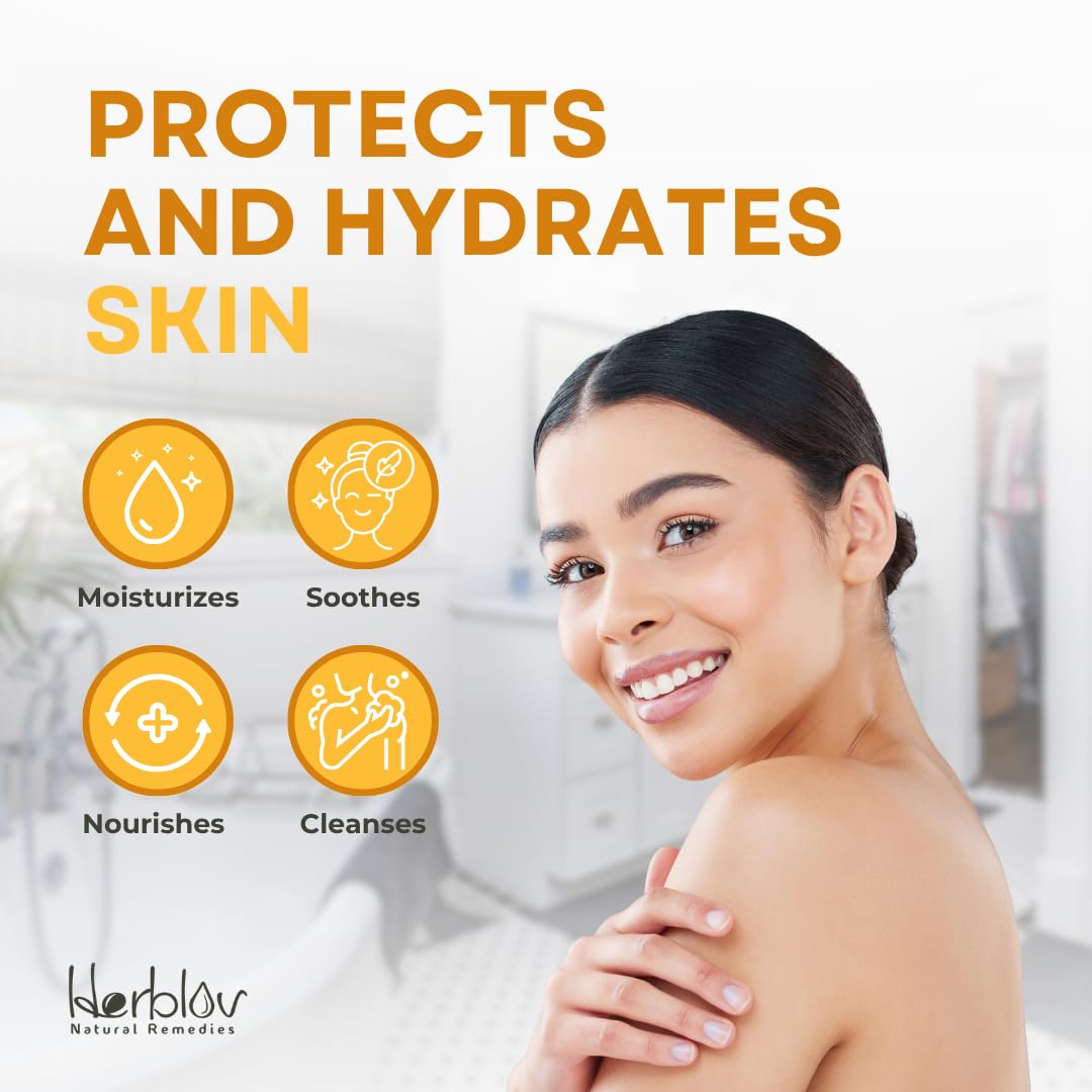 Herblov Eczema Body Wash side view with pump