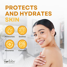 Herblov Eczema Body Wash side view with pump