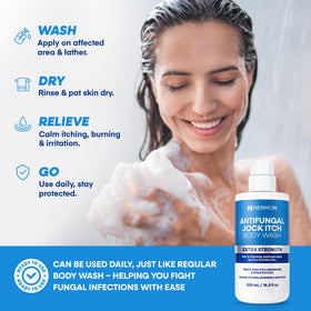 Hermon Antifungal Body Wash with tea tree oil and aloe vera