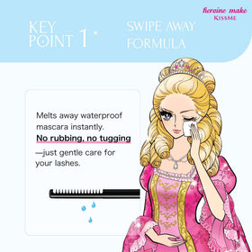 Heroine Make Mascara Remover application on lashes