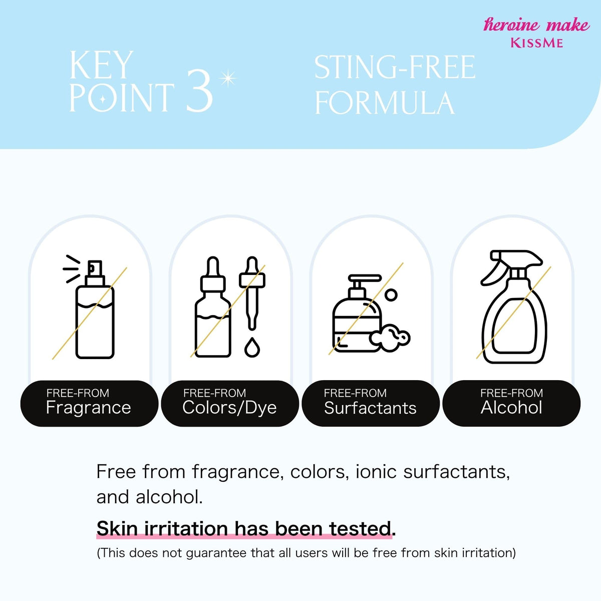 Heroine Make Mascara Remover in a travel bag