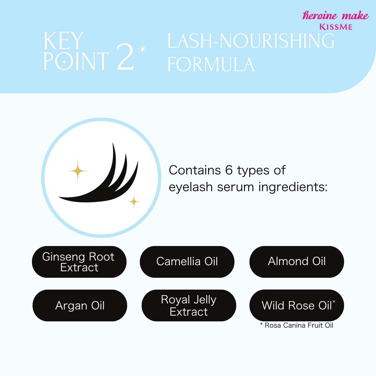 Heroine Make Mascara Remover in use on lashes