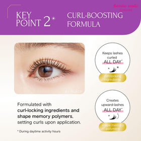 Heroine Make Volume & Curl Mascara applied to lashes