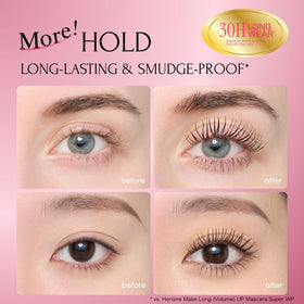 Heroine Make Waterproof Mascara applied on model's lashes