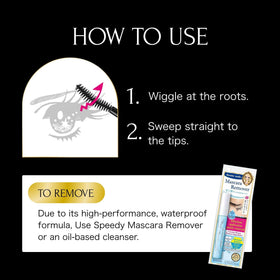 Heroine Make Waterproof Mascara New Brown applied on lashes