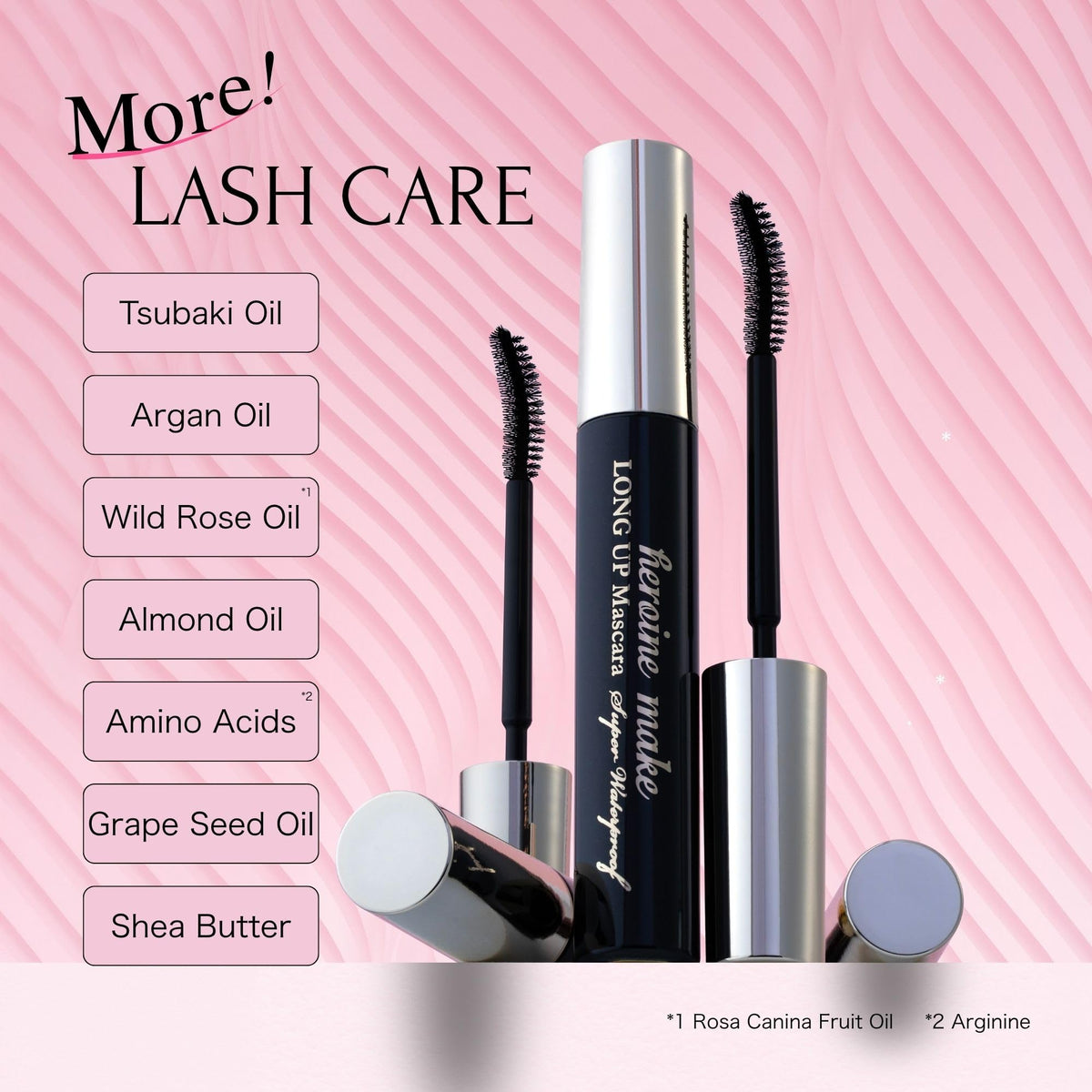 Heroine Make Waterproof Mascara New Brown on makeup table