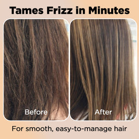 HerStyler Argan Oil Hair Serum application on hair