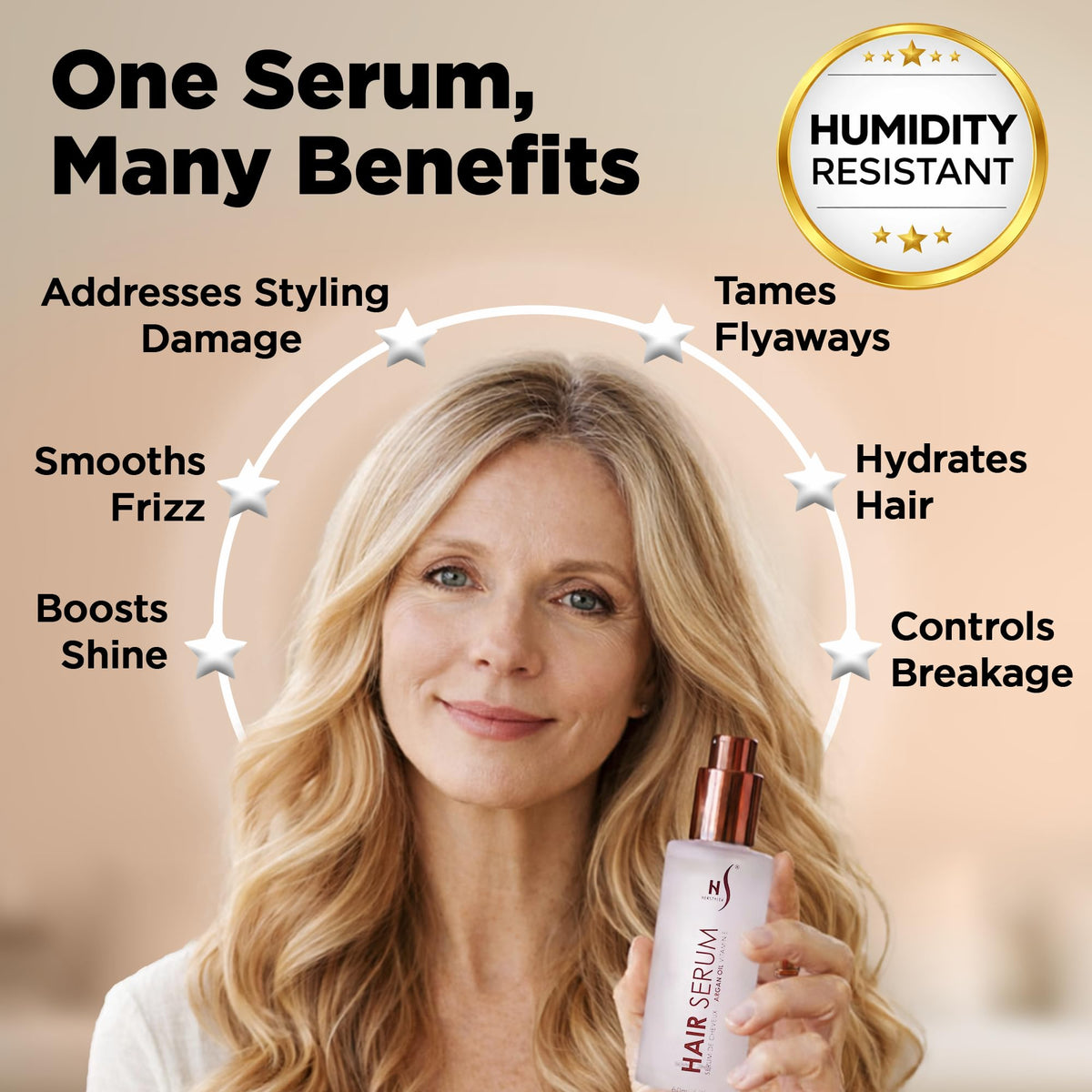 HerStyler Argan Oil Hair Serum texture on hand
