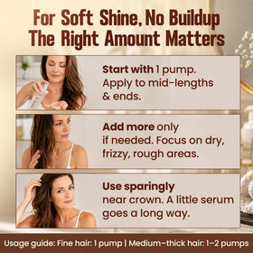 HerStyler Castor Oil Hair Serum with a light, clean scent description