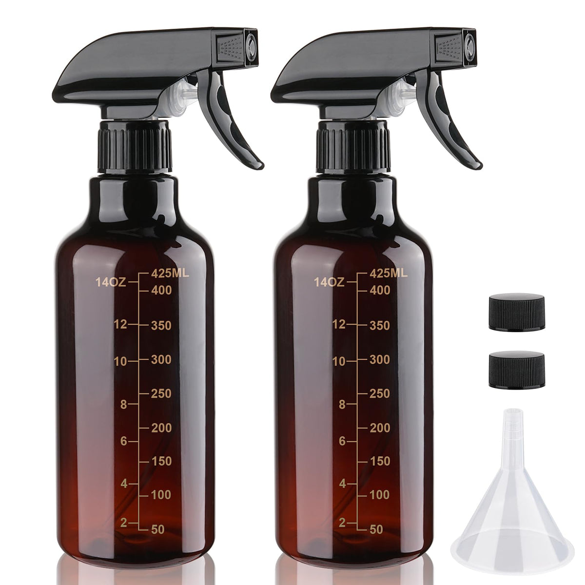 Hethyo 16.9oz plastic spray bottle front view with adjustable nozzle