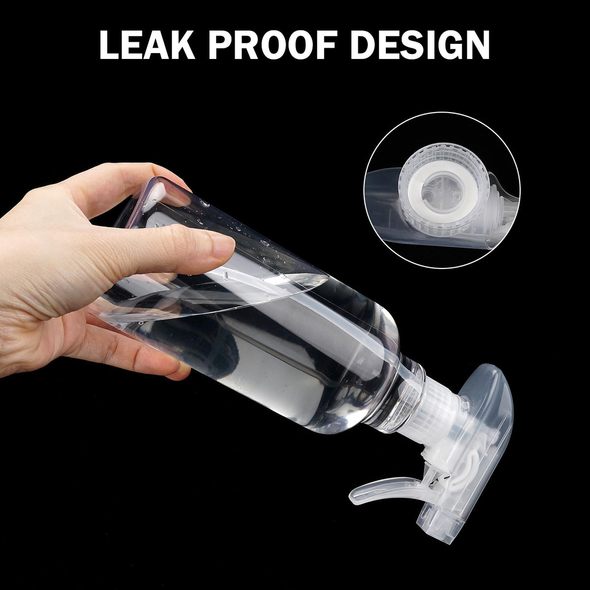 Hethyo plastic spray bottle side view