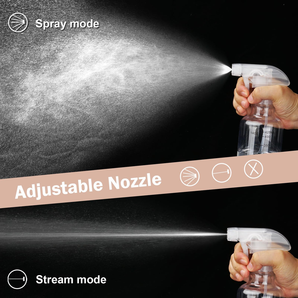 Hethyo Plastic Spray Bottles in a lifestyle setting