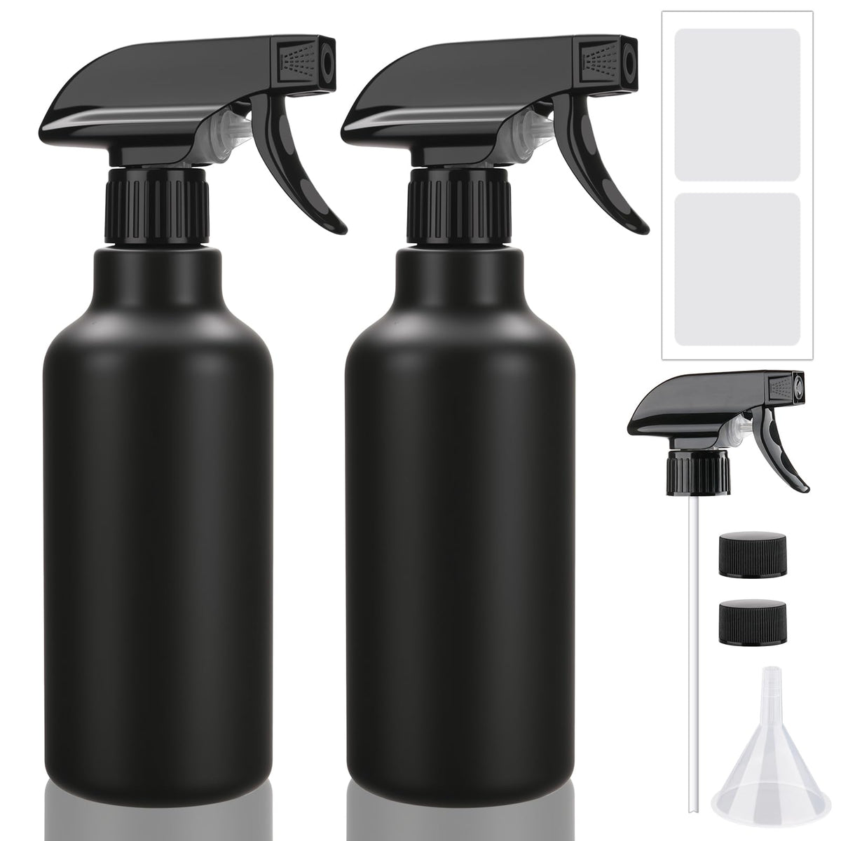 Hethyo Spray Bottles 16.9oz black front view