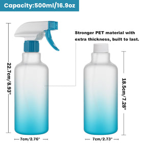 Hethyo spray bottles in use for hair styling